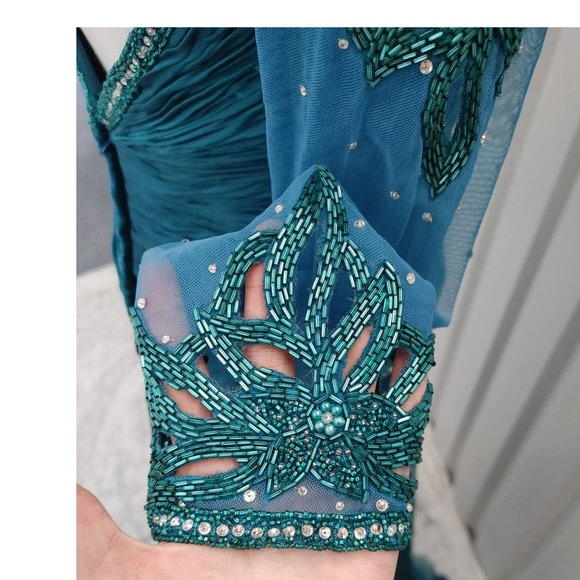 Claire's Collection Ball Pageant Gown Beaded Crystal Embellished Sz 10 - Picture 9 of 13